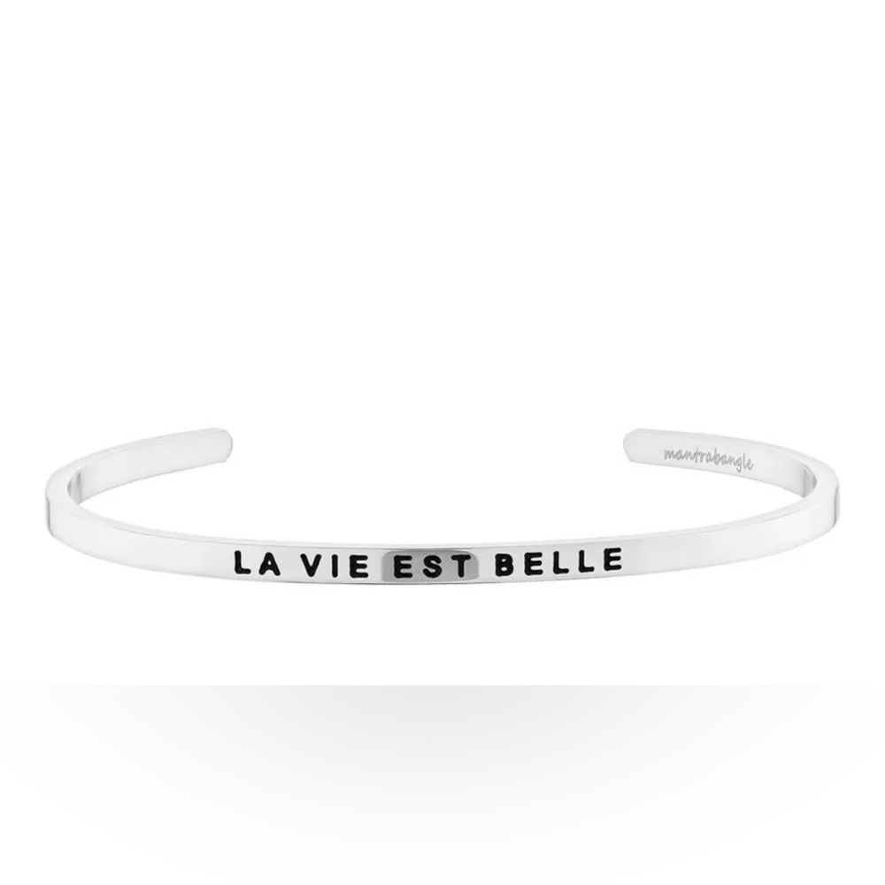 La Vie Est Belle Mantra Bracelet